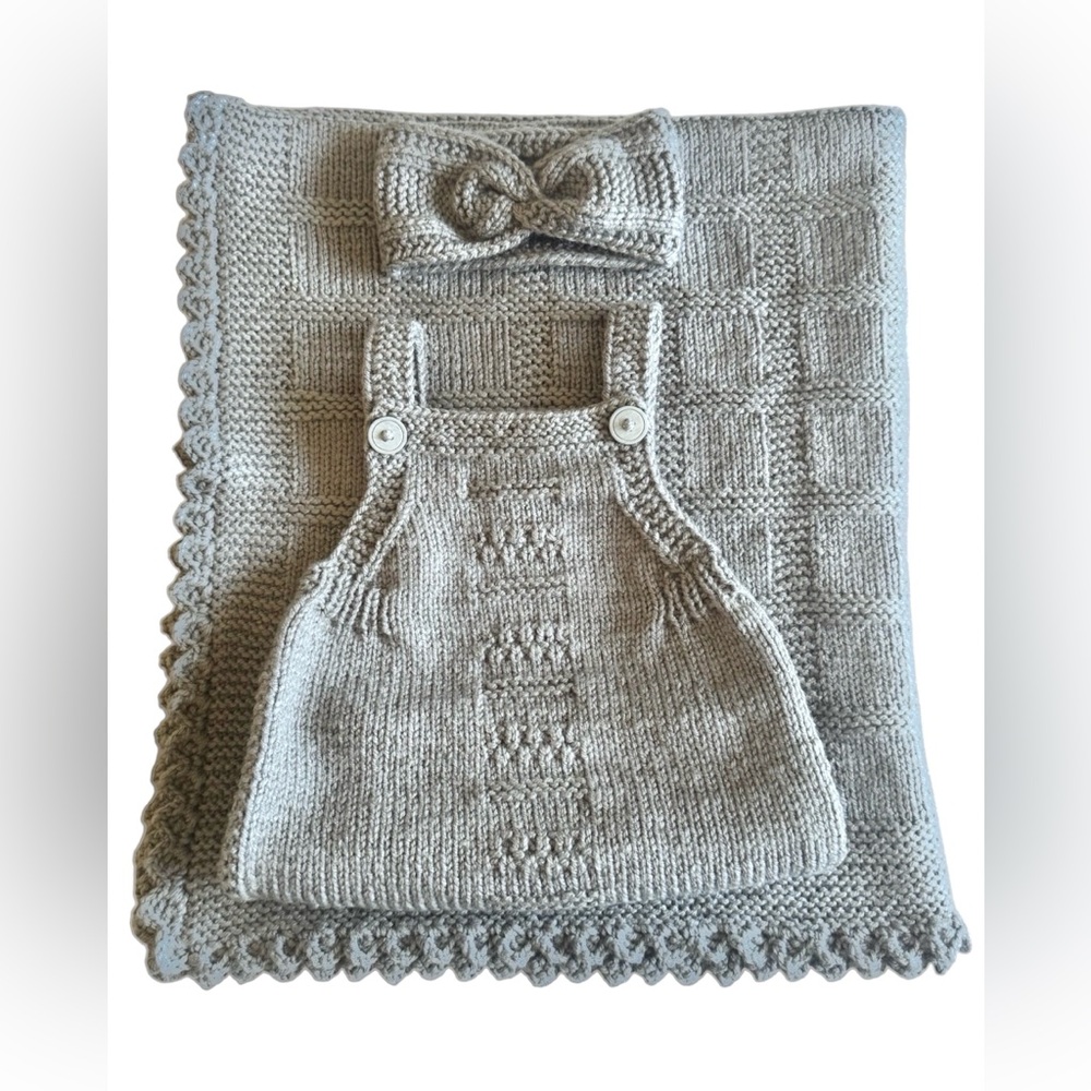 Knit baby  gray sets | Fits 6 month baby